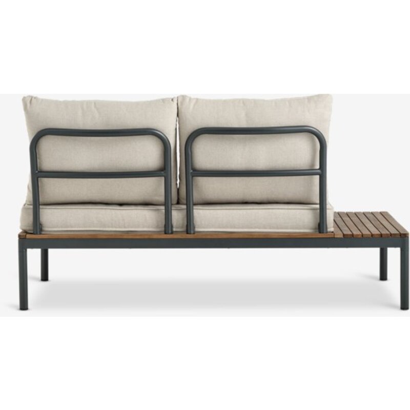 Lounge modul dvosed HOU, aluminijum i bagremovina, sa jastucima - pogled 5