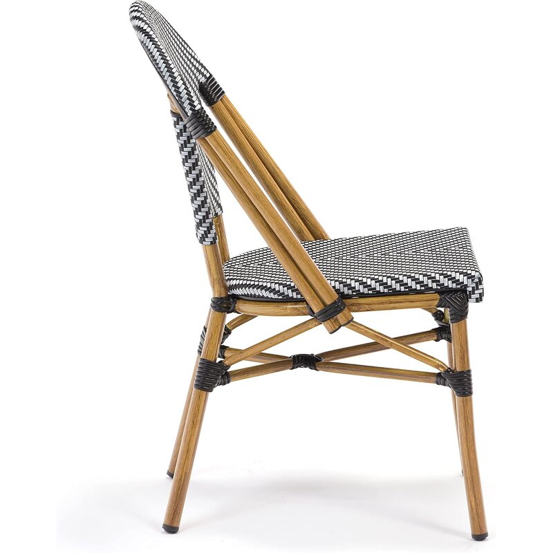 Trpezarijaska ili Baštenska stolica Parisian Style MPRO aluminijum - bambus Nosivost 150 kg - pogled 5