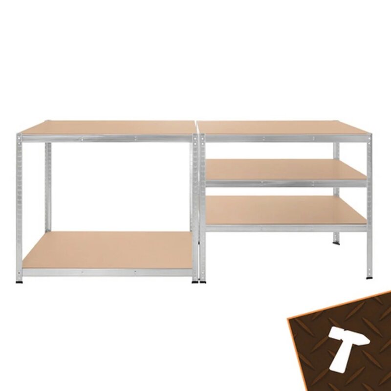 Bigstern Metalna Montažna Polica 180x100x60cm, 5 Nivoa, Nosivost 1000kg - pogled 5