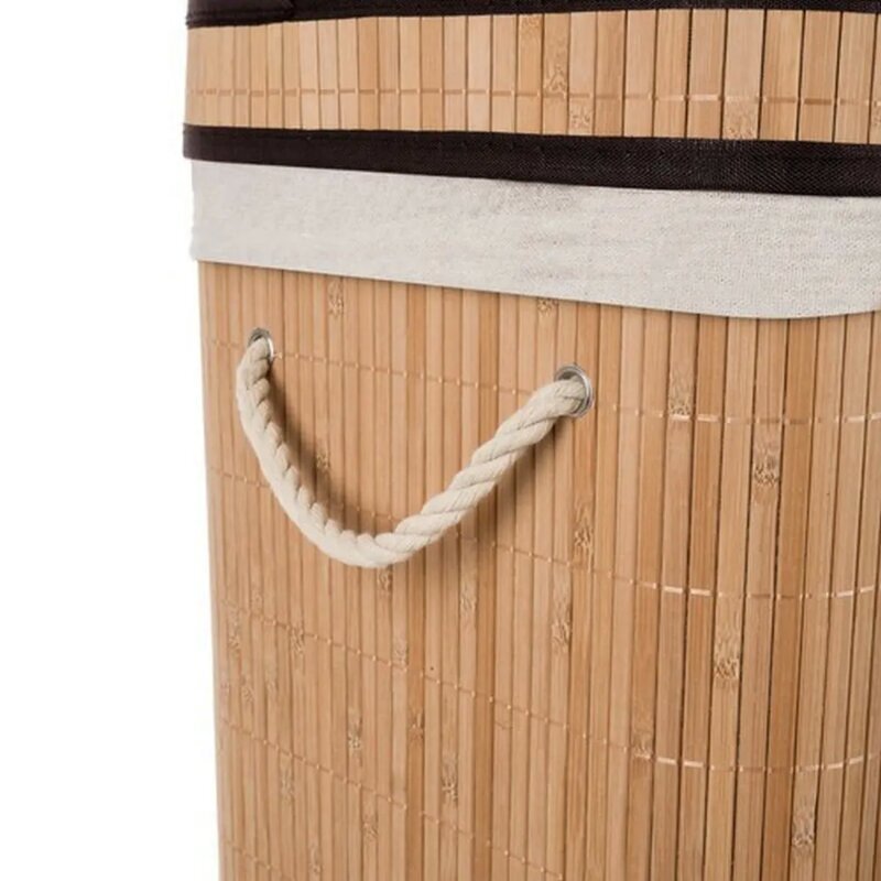 Ruhhy Korpa za Veš od Bambusa 100L, 60x54x35cm - pogled 5