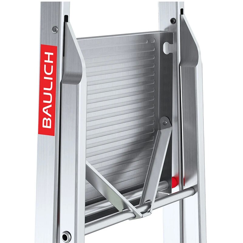 BAULICH Aluminijumske Kućne Merdevine 4+1, 5 Stepenika, Radna Visina 2,97m - pogled 5