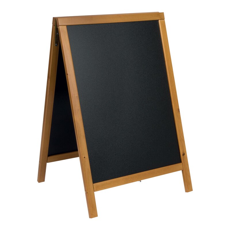 Trotoarska tabla za meni Crna A-tabla za trotoar 85 x 56 x 47 cm, tikovina - pogled 5