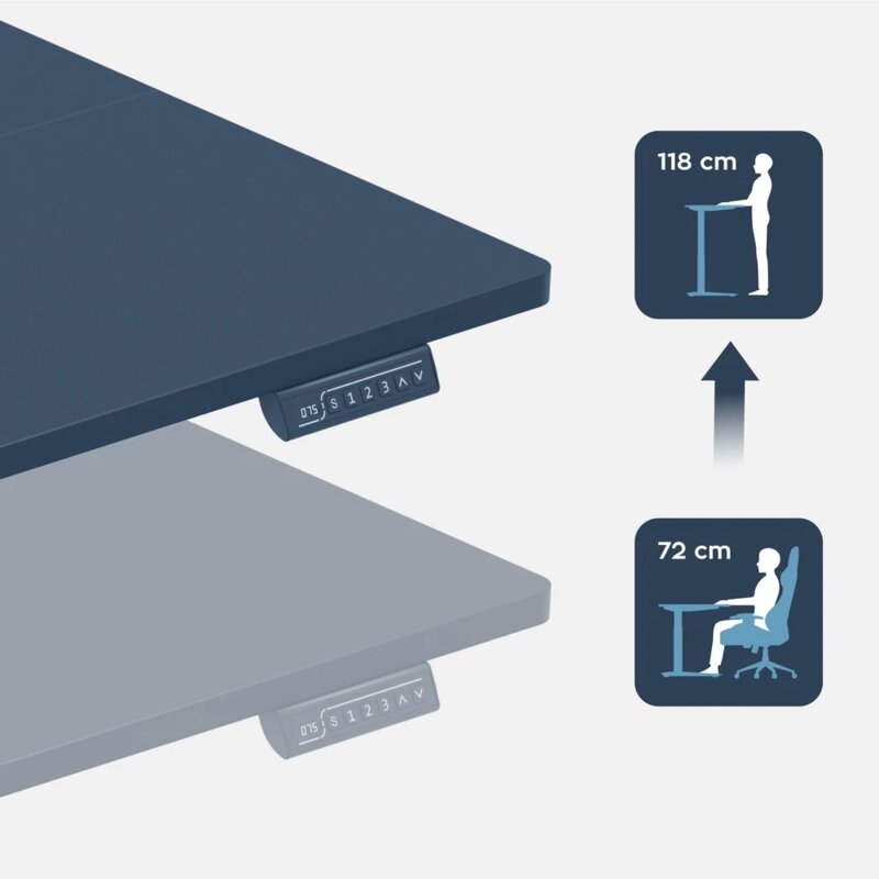 Podesivi Električni sto 160 x 80 cm Mark Adler Leader 7.6 Crni - pogled 5