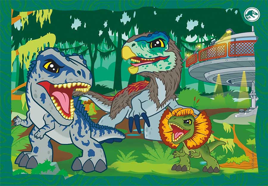 Puzzle slagalice 4u1 Jurassic World Clementoni 21520 - pogled 5