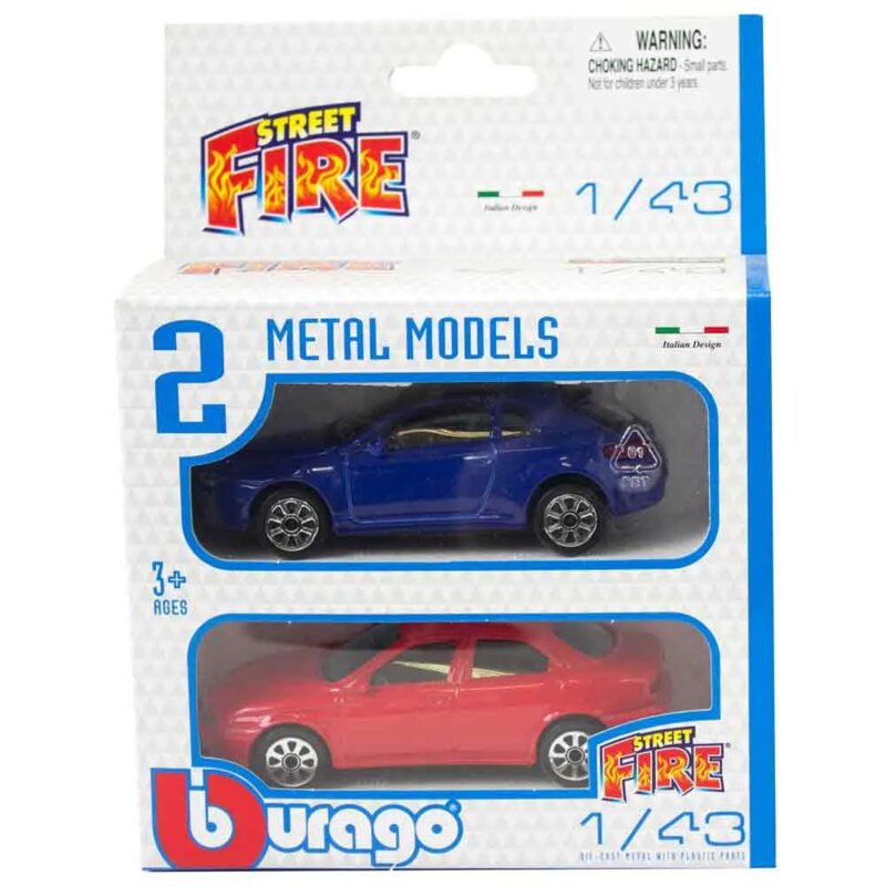 Burago Street Fire Set Autića 2/1 – Metalni Modeli 1:43 - pogled 5