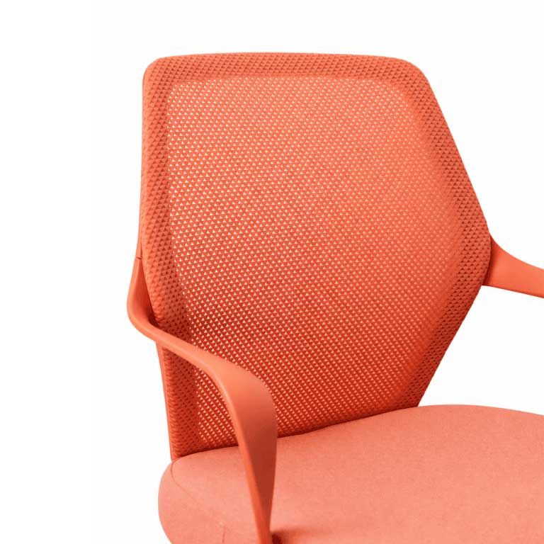 Kancelarijska stolica Nixa koral crvena sa ergonomskim naslonom - pogled 5