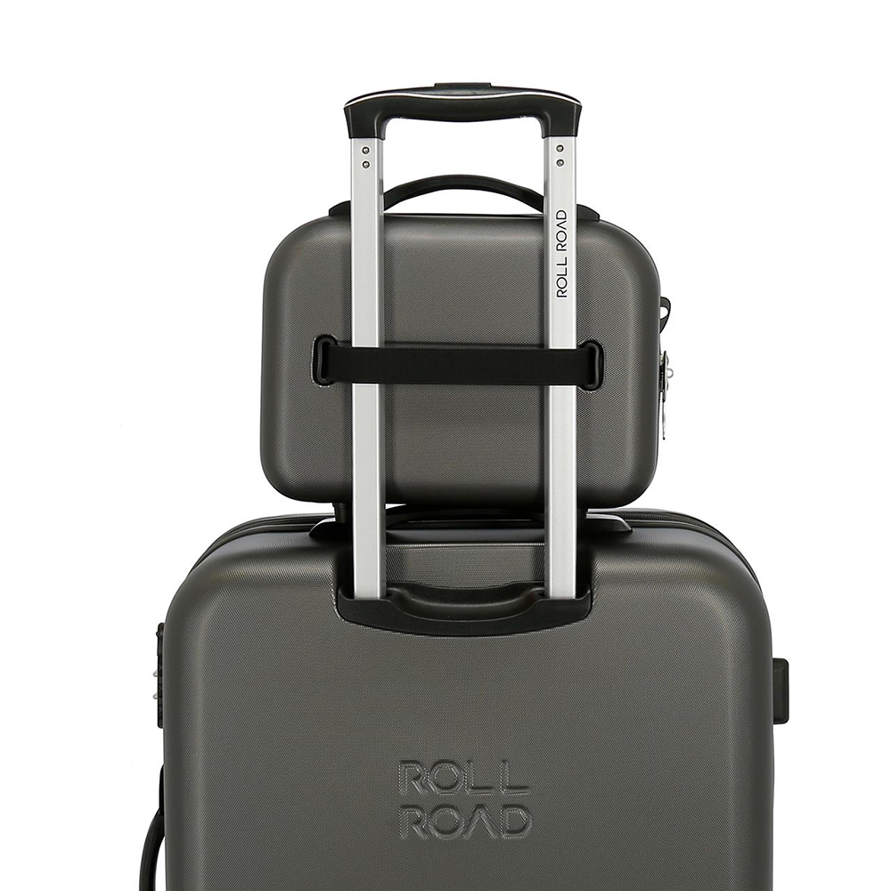 Beauty case - ABS neseser za šminku Roll Road India dark grey 50839 - pogled 5