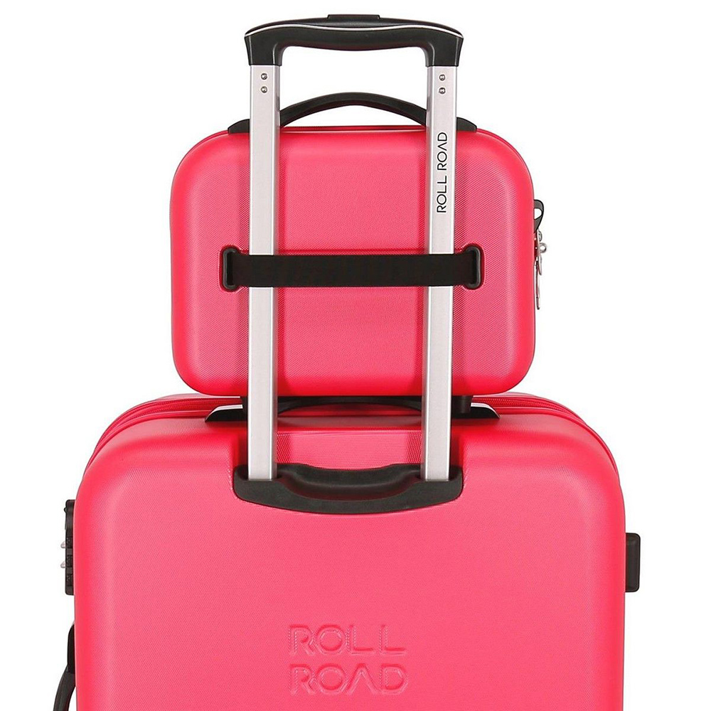 Tvrdi neseser za šminku Roll Road India pink 50839 - pogled 5