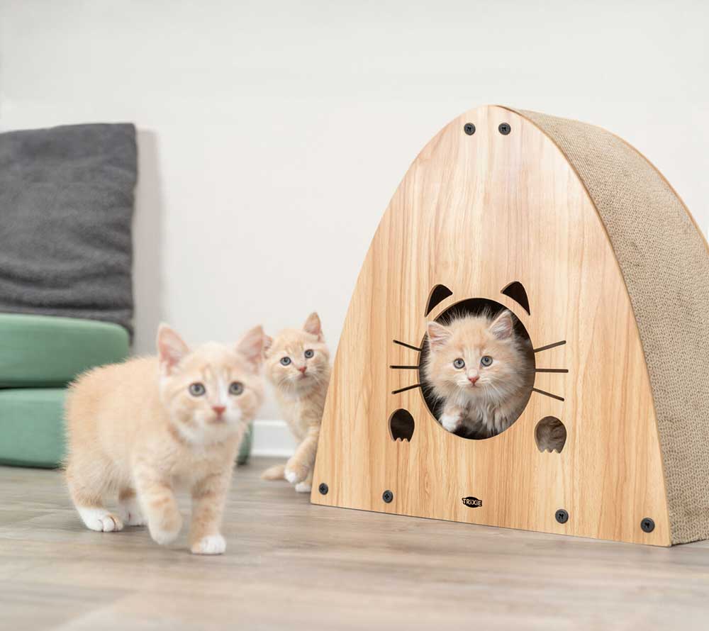 Drvena kućica grebalica za mačke sa macinom travom Trixie 48025 - pogled 5