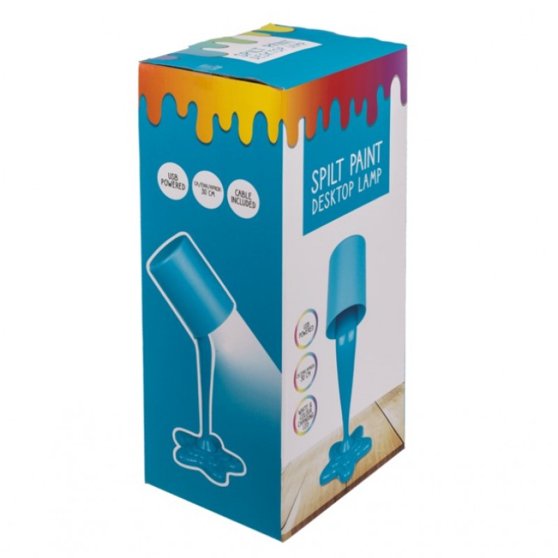 Stona USB lampa Split Paint Neon Blue - pogled 5