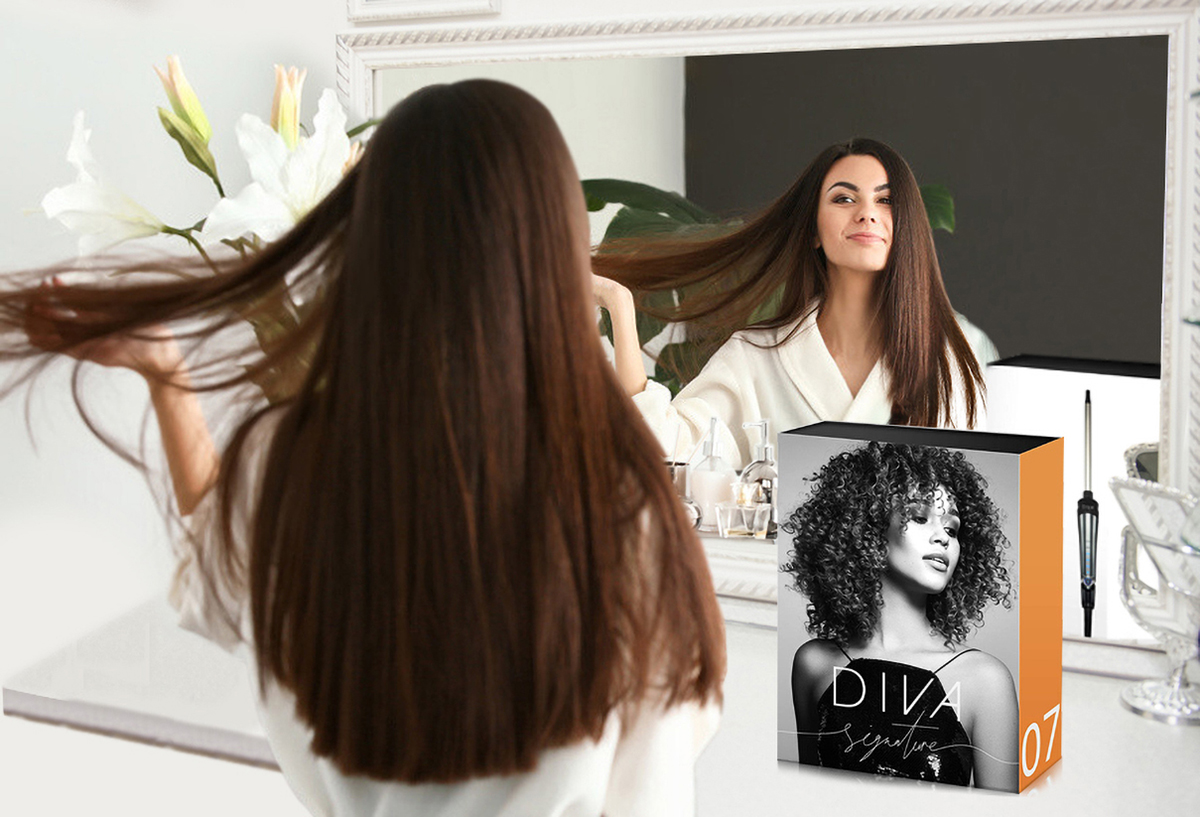 Profesionalni ultra tanki stajler za afro lokne Diva Signature Micro (10mm) DIVA07 - pogled 5