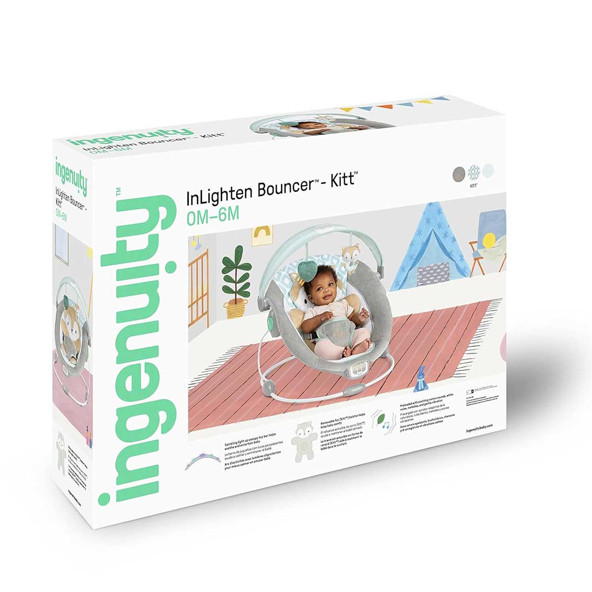 Ingenuity™ Ležaljka za bebe sa svetlima, vibracijom i melodijama Kitt 13106 - pogled 5