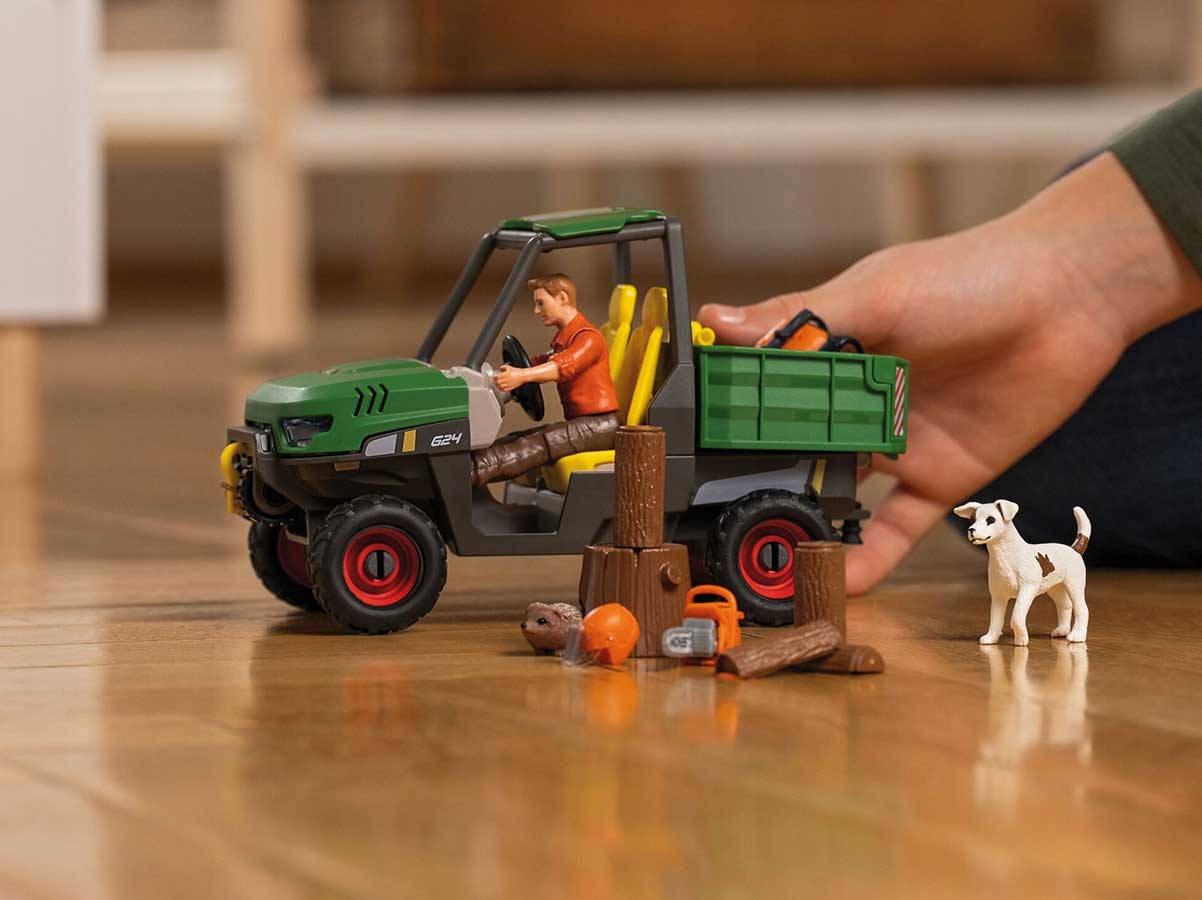 Kamionet za rad u šumi i figure drvoseče i psa Schleich® 42659 - pogled 5