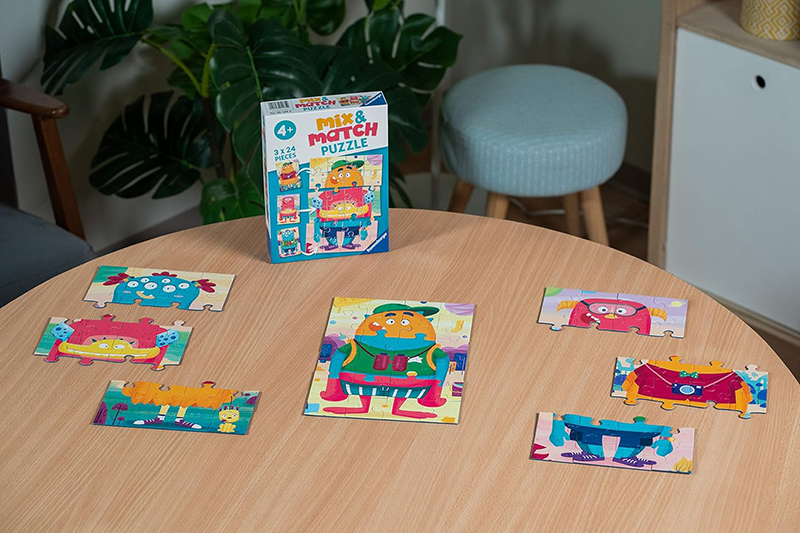 Ravensburger Slagalice 3x24 dela Mix and Match Čudovišta 05135 - pogled 5