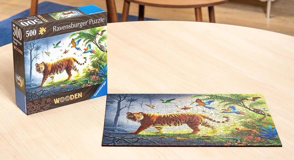 Drvene puzzle slagalica 500 delova za decu i odrasle Tigar Ravensburger 17514 - pogled 5