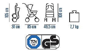 Chicco kišobran kolica Lite Way Top - 60888.83 - pogled 5