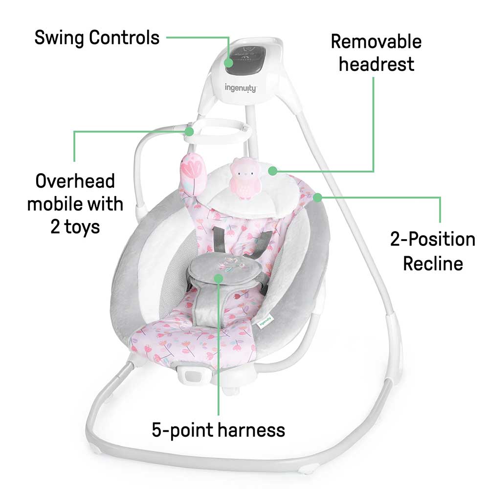 Bebi ljuljaška sa melodijama i kablom Cassidy Ingenuity™ 11624 - pogled 5