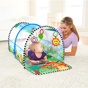 Bright Starts - Baby Einstein 2u1 Bebi aktiviti gimnastika I tunel Safari avanture - pogled 5