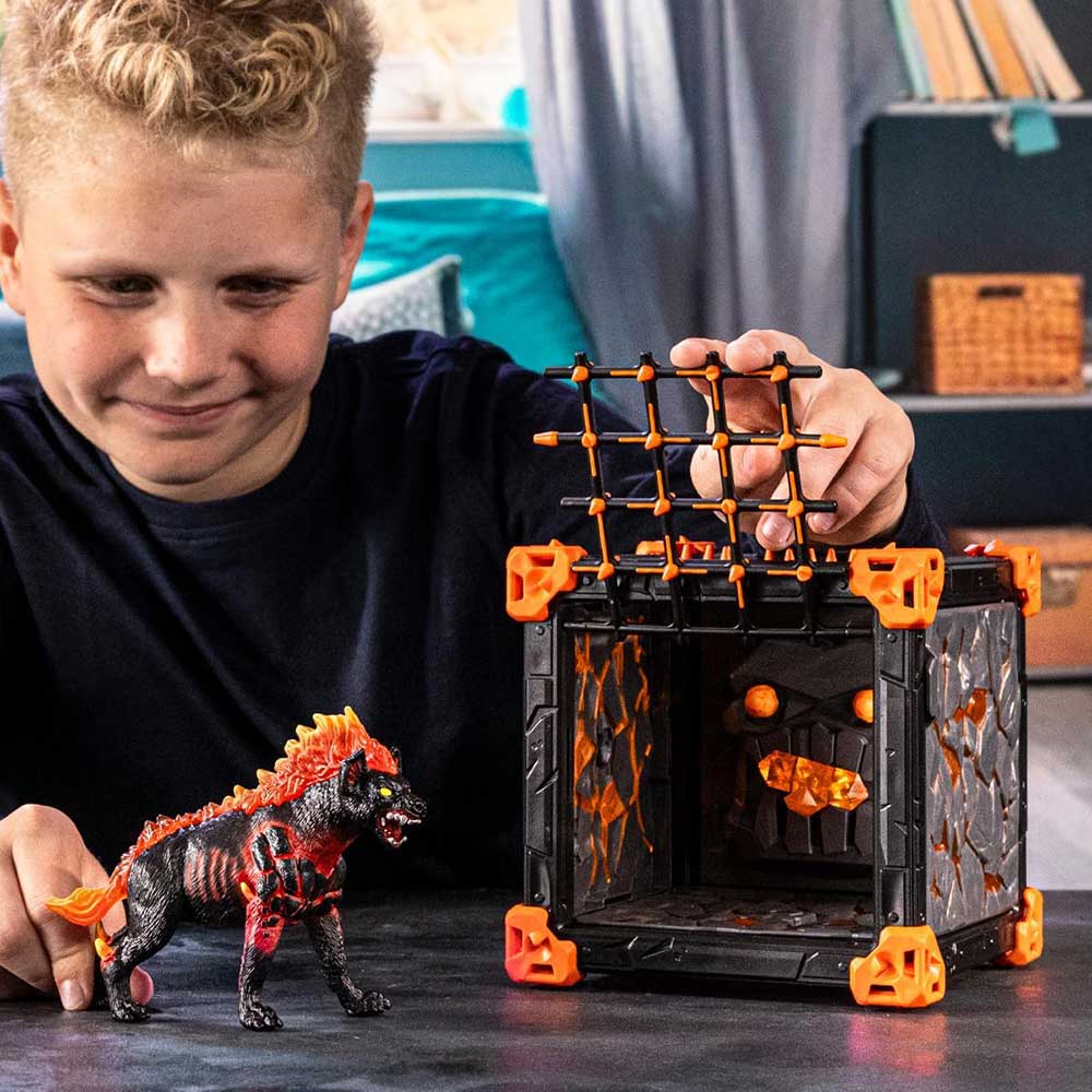 Schleich® Eldrador figurice Borbeni kavez i vatrena hijena 42674 - pogled 5