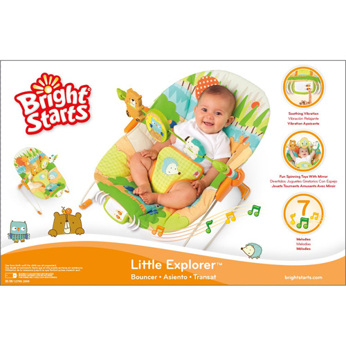 Bright Starts Bebi Ležaljka sa melodijama i vibracijom Little Explorer - pogled 5
