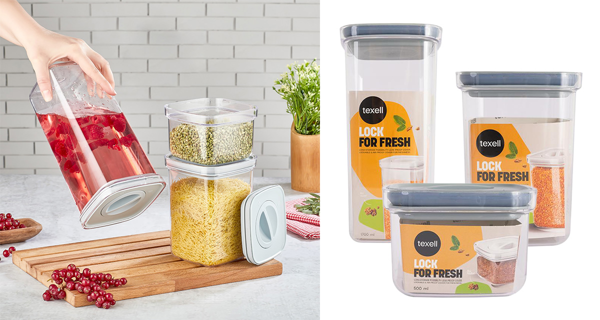 Komplet činija sa poklopcem Texell Lock for Fresh 3 komada - pogled 5