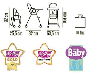 Chicco stolica za hranjenje POLLY DOUBLE - 63803.60 - pogled 5