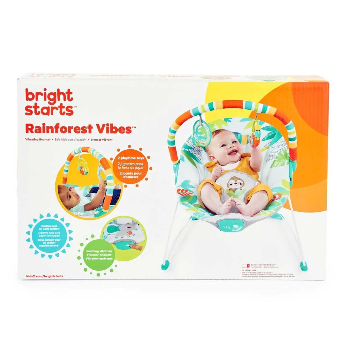 Bright Starts™ Vibrirajuća ležaljka za bebe Šumske vibracije 12227 - pogled 5