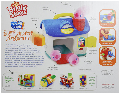 Bright Starts Edukativna igračka - Kućica sa oblicima Tri praseta - pogled 5