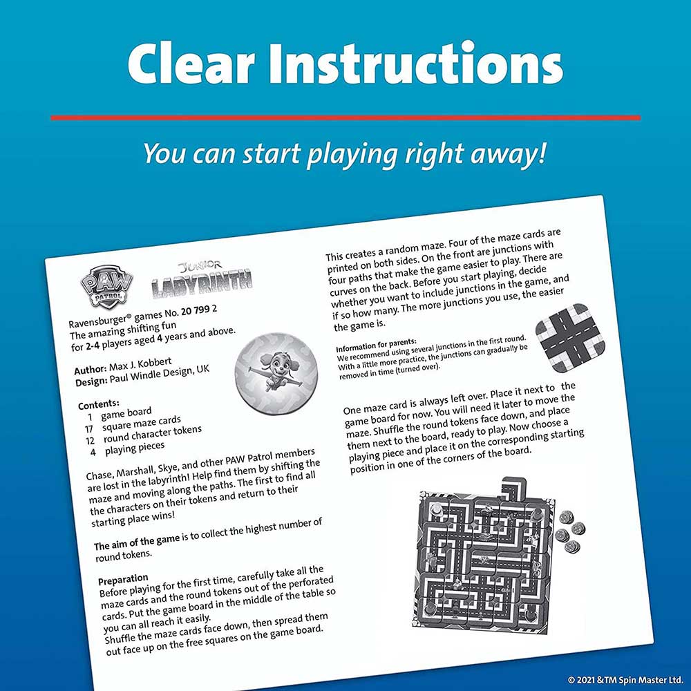 Društvena igra Lavirint Junior Patrolne šape Ravensburger 20799 - pogled 5
