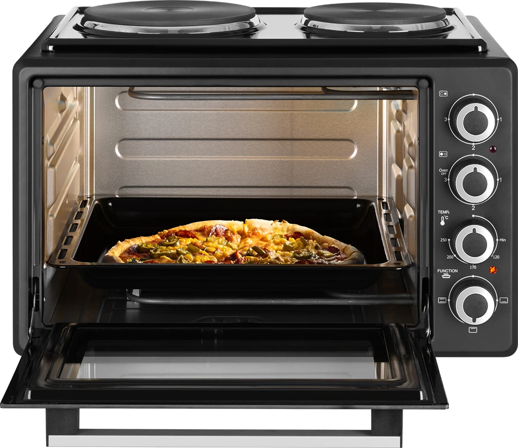 Električni šporet sa dve ringle ECG ETH 3501B - pogled 5