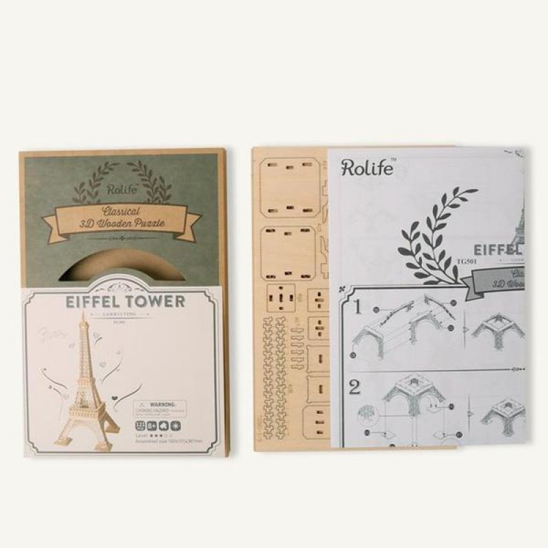 Robotime RoLife Maketa slagalica od drveta Ajfelov toranj - pogled 5