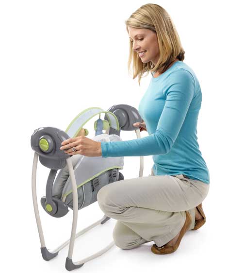 Ingenuity Automatska ljuljaška za bebe sa melodijama Buzzy Bloom - pogled 5