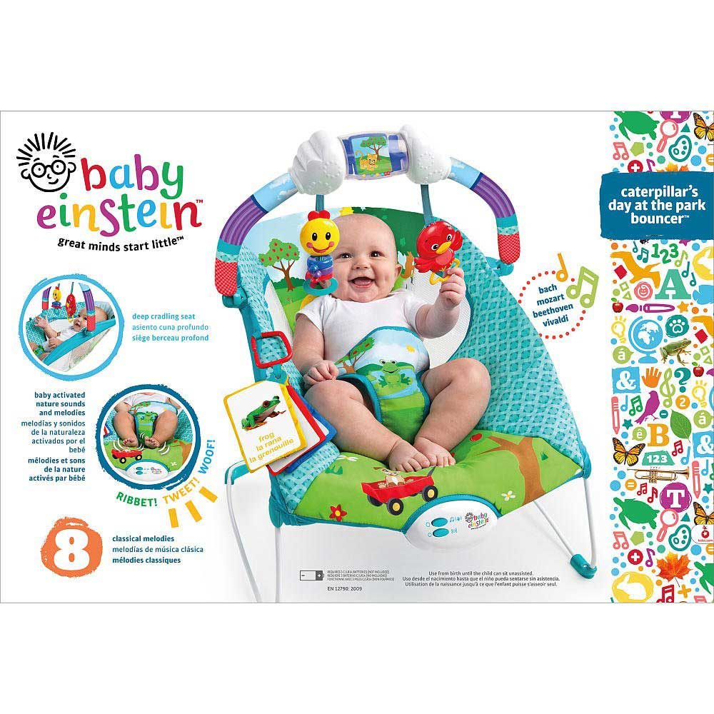 Baby Einstein Bebi njihalica sa melodijama i vibracijom Gusenica u parku - pogled 5