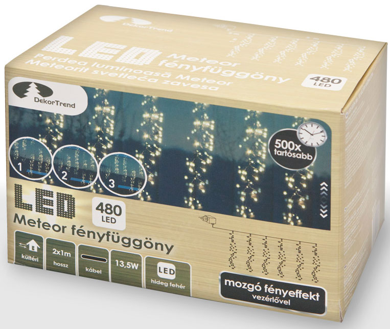 Novogodišnje Lampice LED Zavesa Za Spoljnu i Unutrašnju Upotrebu Meteor - pogled 5