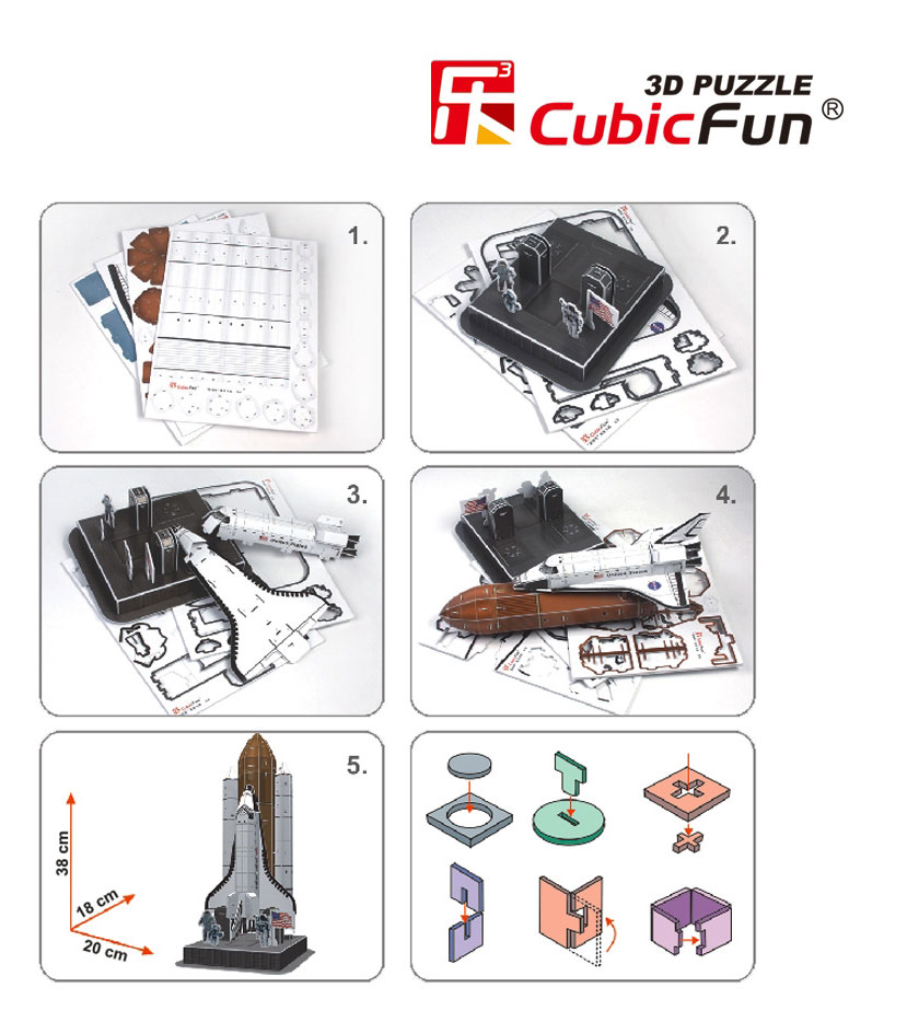 Discovery Maketa 3D Puzzle Cubic Fun 58099 - pogled 5