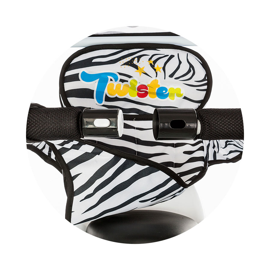 Chipolino tricikl - guralica TWISTER Bela - šara Zebra - pogled 5