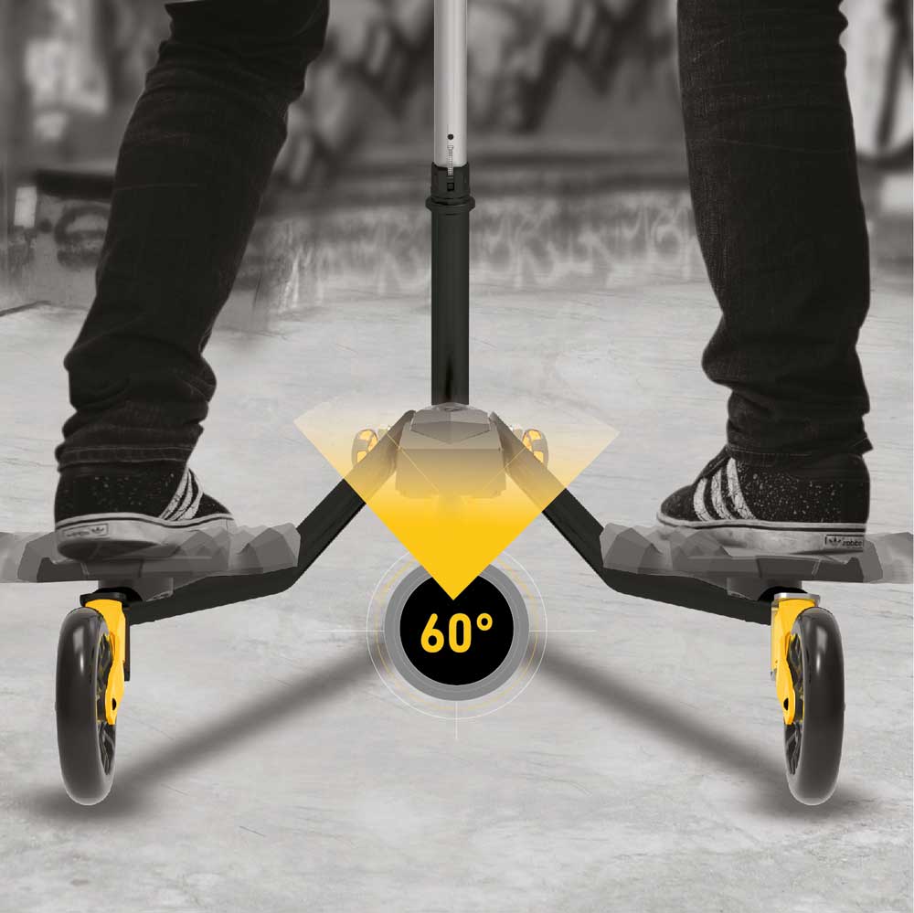 Smart Trike Ski skuter - trotinet do 100kg  Z7 Yellow - pogled 5