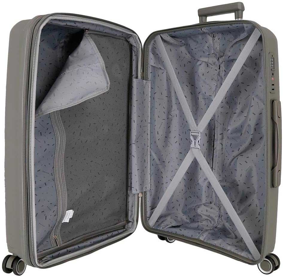Komplet proširivih kofera od polipropilena 55cm-68cm-78cm Movom Inari grey 53294 - pogled 5