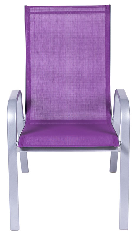 Udobna Baštenska Garnitura od Metala, Tekstila i Stakla - Como Purple - pogled 5