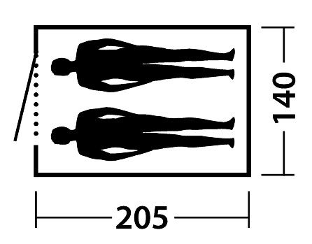 Šator za dve osobe Easy Camp Comet 200 Blue 120224 - pogled 5