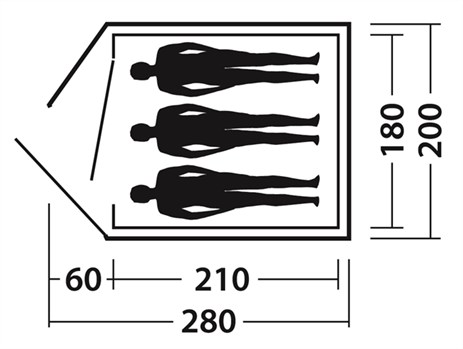 Šator za tri osobe Easy Camp Meteor 300 Orange 120191 - pogled 5