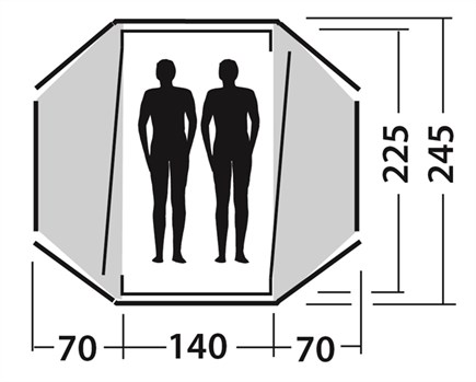 Šator za dve osobe Easy Camp Equinox 200 Orange 120232 - pogled 5