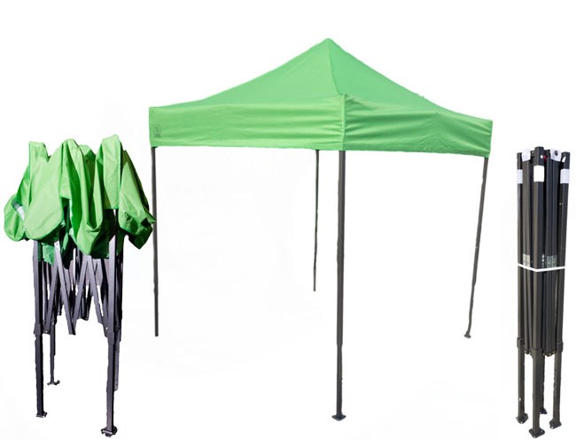 Tenda Gazebo Paviljon sa sklopivom konstrukcijom 3x3 zelena - pogled 5