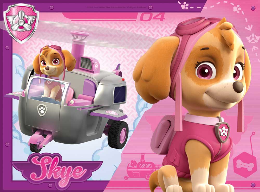 Ravensburger puzzle 72  dela - 4 u 1, Paw patrol  2 07033 - pogled 5