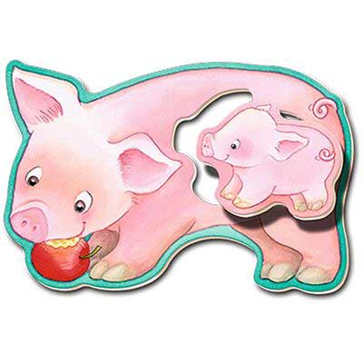 Ravensburger puzzle 12 delova - 6 u 1, Životinje 07176 - pogled 5