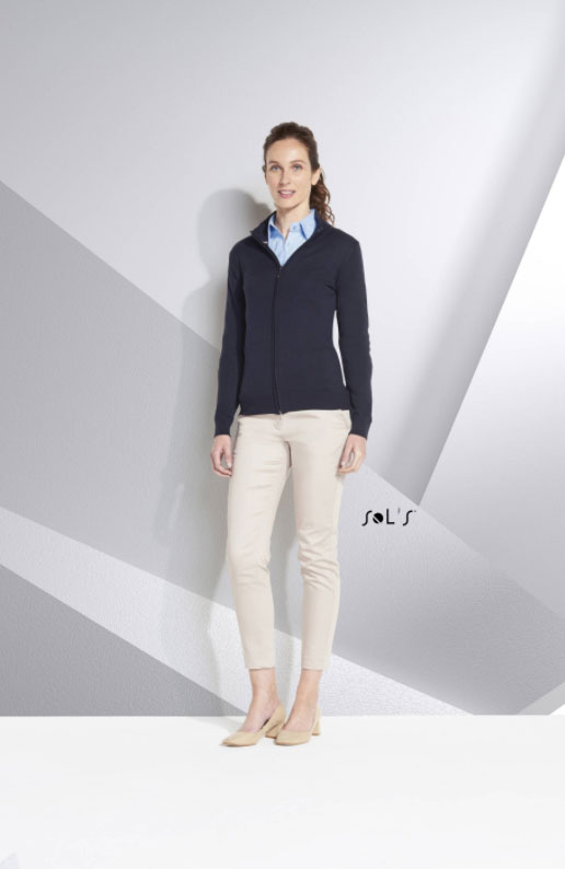 Sols Ženski džemper sa rajsferšlusom Gordon Women Navy veličina XL 00550 - pogled 5