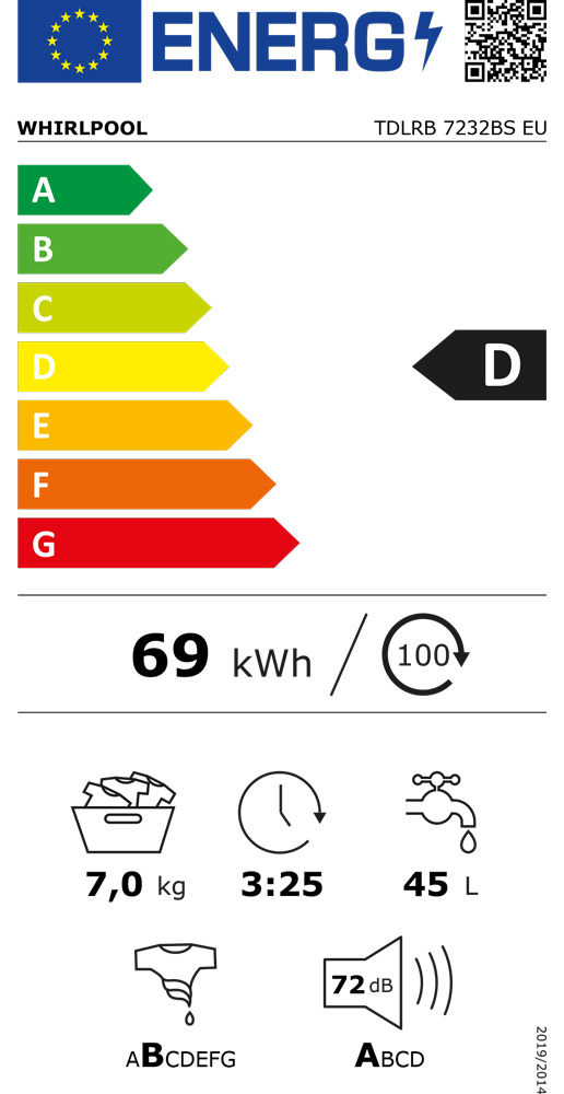 Whirlpool samostalna mašina za pranje veša sa gornjim punjenjem 7kg TDLRB 7232BS EU - pogled 5