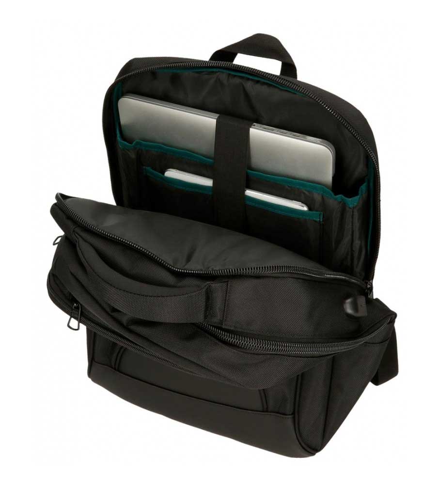 Ranac 44cm sa pregradama za laptop i tablet Pepe Jeans Bromley black 70625 - pogled 5