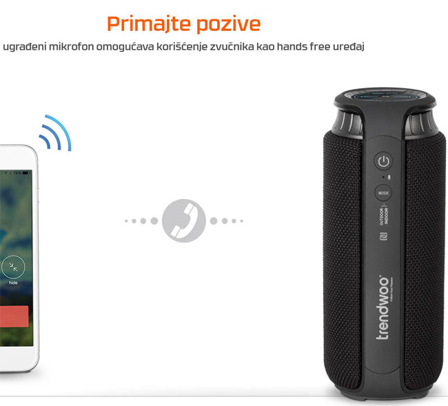 Trendwoo Portabl Bluetooth zvučnik SoundCup-L crveni 029256 - pogled 5
