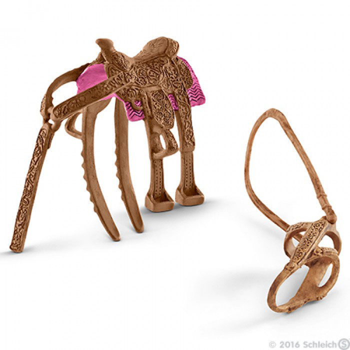 Schleich Figure Domaće životinje - Rodeo - Kaubojka na konju u trci oko burića 41417 - pogled 5